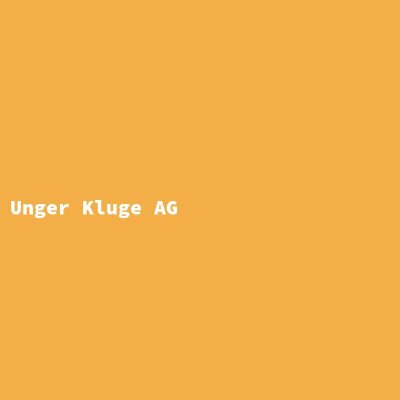 Hersteller: Unger Kluge AG