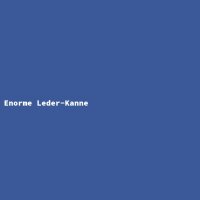 Enorme Leder-Kanne