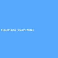 Gigantische Granit-M&uuml;tze