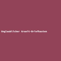 Unglaublicher Granit-Briefkasten