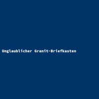Unglaublicher Granit-Briefkasten