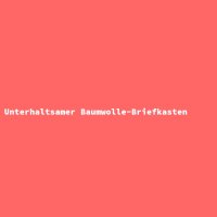 Unterhaltsamer Baumwolle-Briefkasten