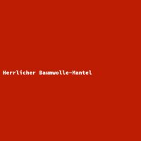 Herrlicher Baumwolle-Mantel