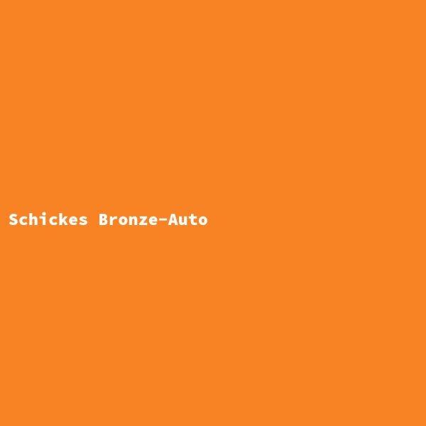 Schickes Bronze-Auto